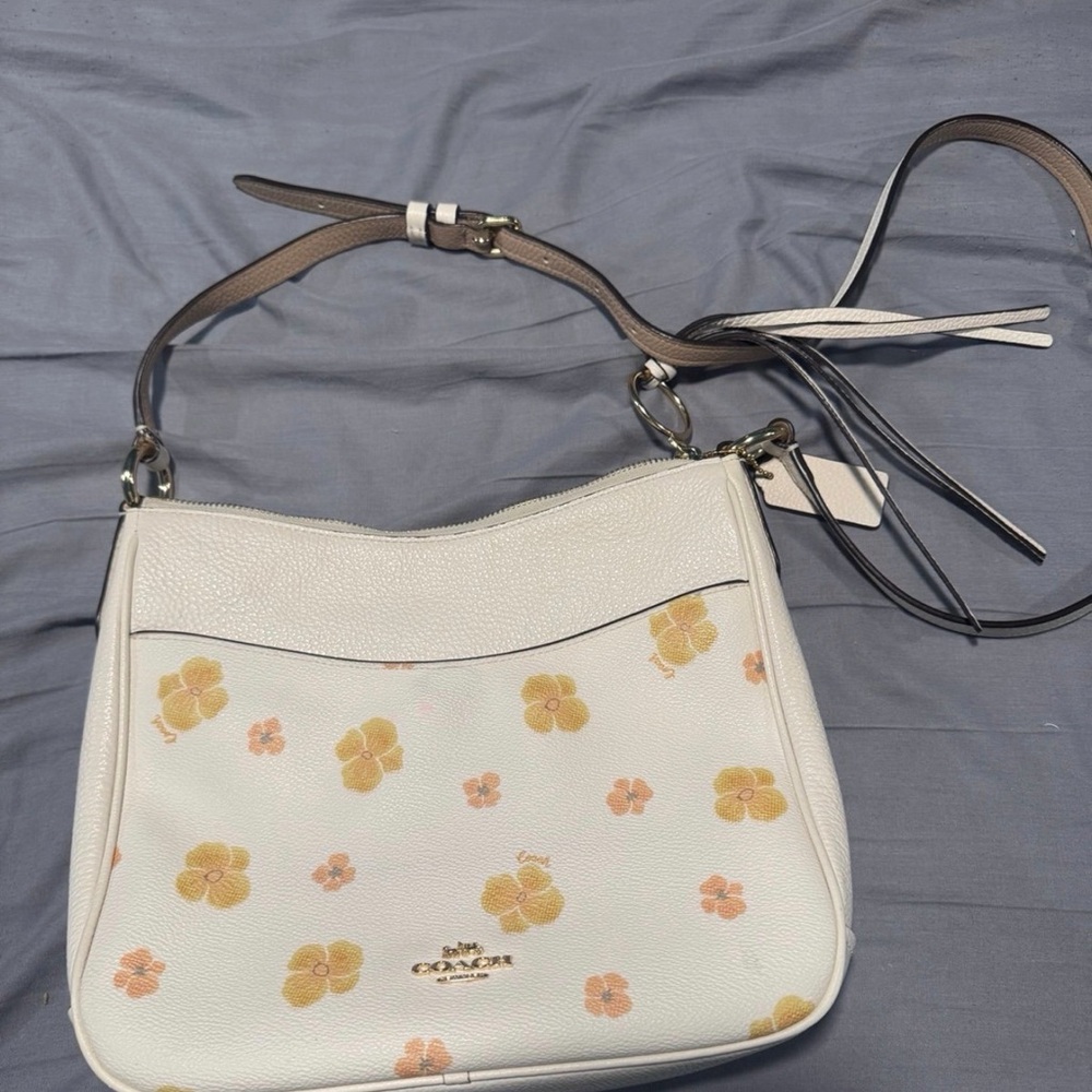 Coach White Floral Crossbody Bag